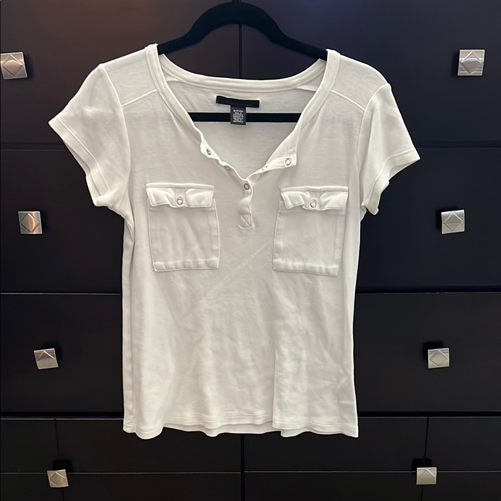 White Button-Up Women's Top